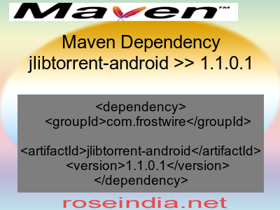 Maven dependency of jlibtorrent-android version 1.1.0.1