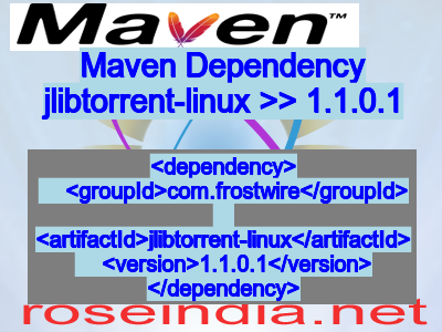 Maven dependency of jlibtorrent-linux version 1.1.0.1