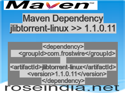 Maven dependency of jlibtorrent-linux version 1.1.0.11