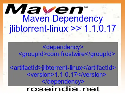 Maven dependency of jlibtorrent-linux version 1.1.0.17
