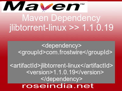 Maven dependency of jlibtorrent-linux version 1.1.0.19