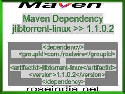Maven dependency of jlibtorrent-linux version 1.1.0.2