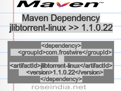 Maven dependency of jlibtorrent-linux version 1.1.0.22