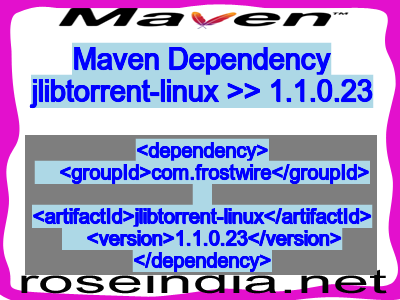Maven dependency of jlibtorrent-linux version 1.1.0.23