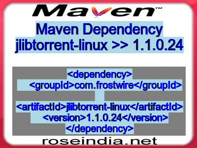 Maven dependency of jlibtorrent-linux version 1.1.0.24