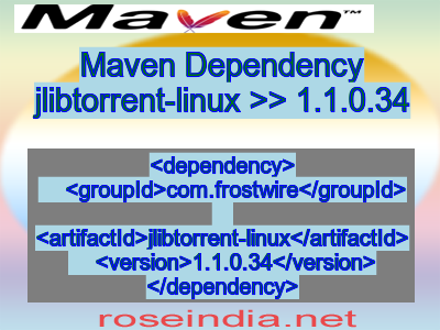Maven dependency of jlibtorrent-linux version 1.1.0.34