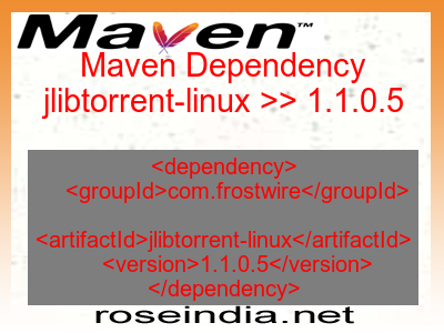 Maven dependency of jlibtorrent-linux version 1.1.0.5