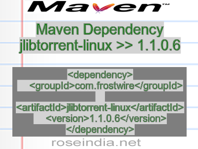 Maven dependency of jlibtorrent-linux version 1.1.0.6