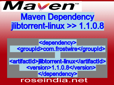 Maven dependency of jlibtorrent-linux version 1.1.0.8
