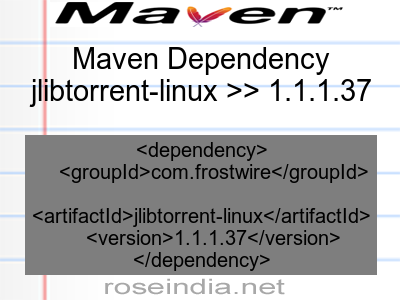 Maven dependency of jlibtorrent-linux version 1.1.1.37