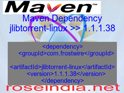 Maven dependency of jlibtorrent-linux version 1.1.1.38