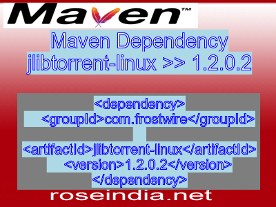 Maven dependency of jlibtorrent-linux version 1.2.0.2