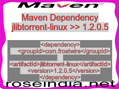 Maven dependency of jlibtorrent-linux version 1.2.0.5