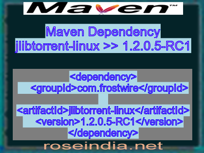 Maven dependency of jlibtorrent-linux version 1.2.0.5-RC1