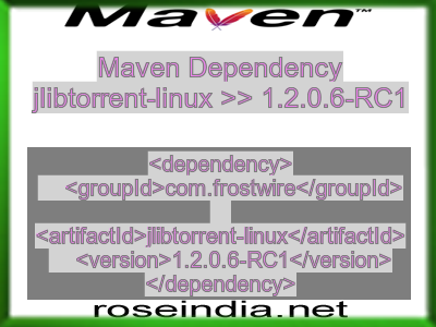 Maven dependency of jlibtorrent-linux version 1.2.0.6-RC1
