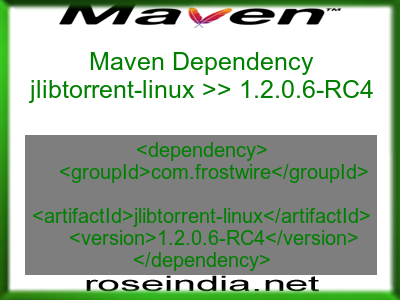 Maven dependency of jlibtorrent-linux version 1.2.0.6-RC4