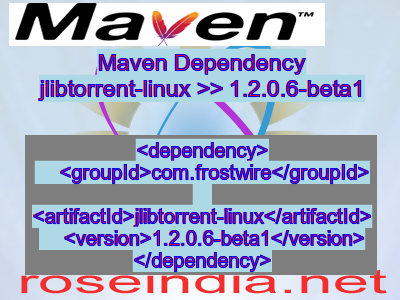 Maven dependency of jlibtorrent-linux version 1.2.0.6-beta1