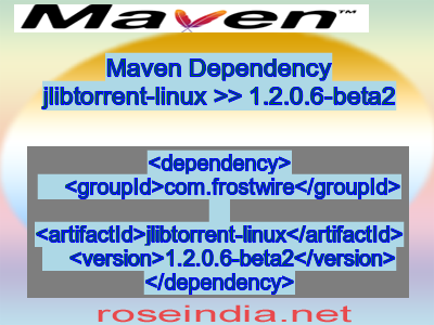Maven dependency of jlibtorrent-linux version 1.2.0.6-beta2