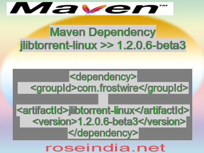 Maven dependency of jlibtorrent-linux version 1.2.0.6-beta3