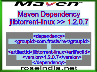 Maven dependency of jlibtorrent-linux version 1.2.0.7