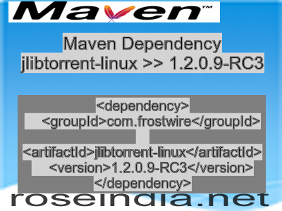 Maven dependency of jlibtorrent-linux version 1.2.0.9-RC3