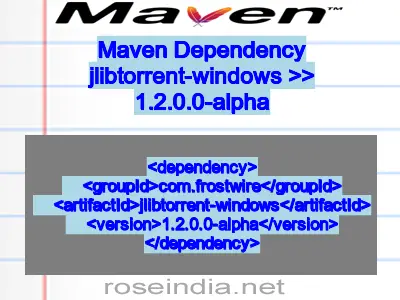 Maven dependency of jlibtorrent-windows version 1.2.0.0-alpha