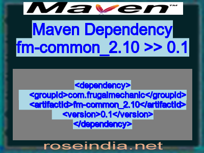 Maven dependency of fm-common_2.10 version 0.1