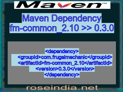 Maven dependency of fm-common_2.10 version 0.3.0