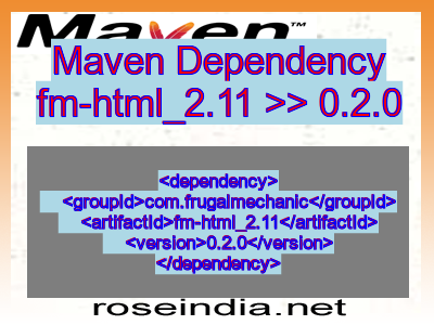 Maven dependency of fm-html_2.11 version 0.2.0