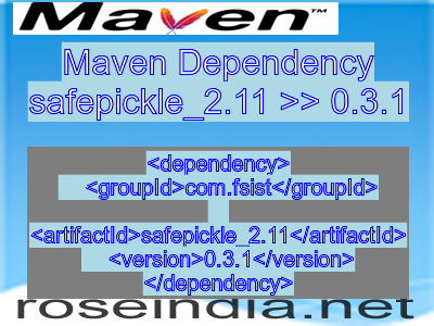 Maven dependency of safepickle_2.11 version 0.3.1