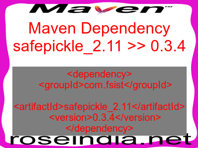 Maven dependency of safepickle_2.11 version 0.3.4