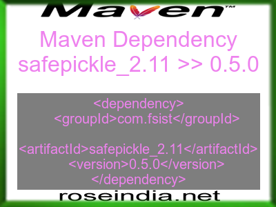 Maven dependency of safepickle_2.11 version 0.5.0