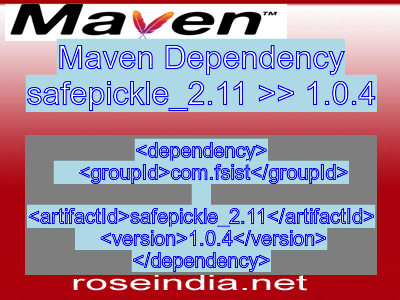 Maven dependency of safepickle_2.11 version 1.0.4