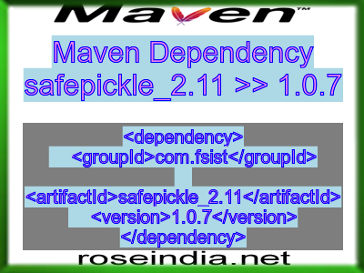 Maven dependency of safepickle_2.11 version 1.0.7