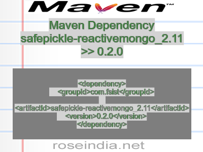 Maven dependency of safepickle-reactivemongo_2.11 version 0.2.0