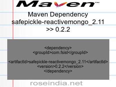 Maven dependency of safepickle-reactivemongo_2.11 version 0.2.2