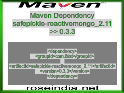 Maven dependency of safepickle-reactivemongo_2.11 version 0.3.3