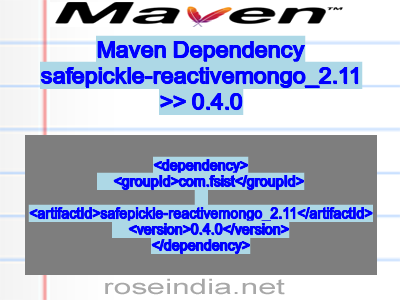 Maven dependency of safepickle-reactivemongo_2.11 version 0.4.0