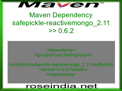 Maven dependency of safepickle-reactivemongo_2.11 version 0.6.2