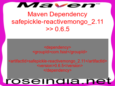 Maven dependency of safepickle-reactivemongo_2.11 version 0.6.5