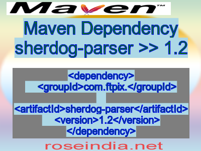 Maven dependency of sherdog-parser version 1.2