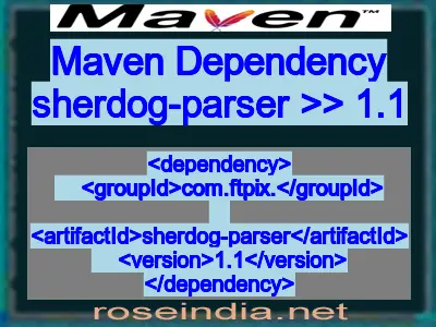 Maven dependency of sherdog-parser version 1.1