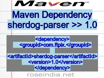 Maven dependency of sherdog-parser version 1.0