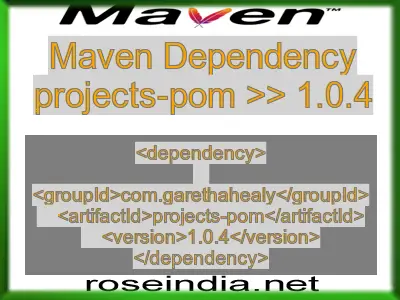 Maven dependency of projects-pom version 1.0.4