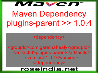 Maven dependency of plugins-parent version 1.0.4