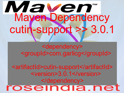Maven dependency of cutin-support version 3.0.1