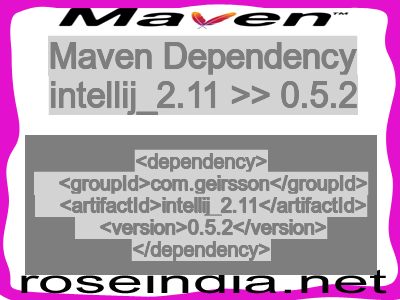 Maven dependency of intellij_2.11 version 0.5.2