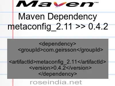Maven dependency of metaconfig_2.11 version 0.4.2