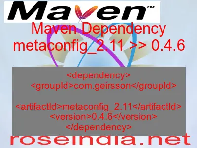 Maven dependency of metaconfig_2.11 version 0.4.6