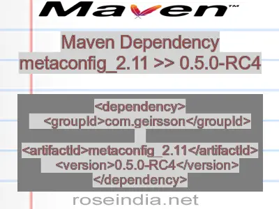Maven dependency of metaconfig_2.11 version 0.5.0-RC4
